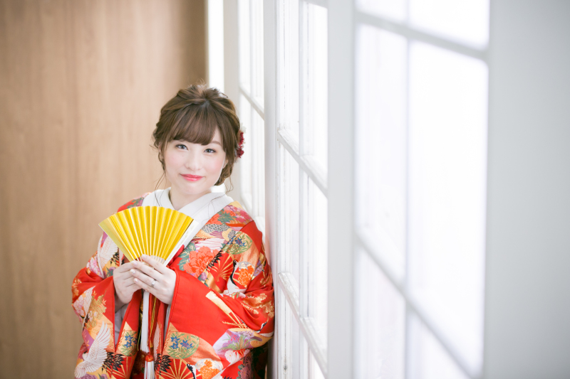 和装に着替えて