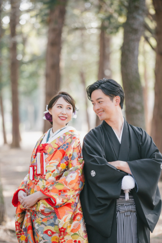 新作色打掛＊代々木公園で和装撮影