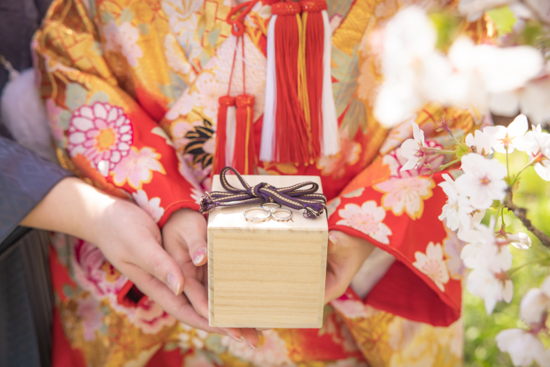 指輪ショットも細かな部分が写って素敵な１枚に！