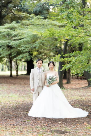 代々木公園で洋装撮影