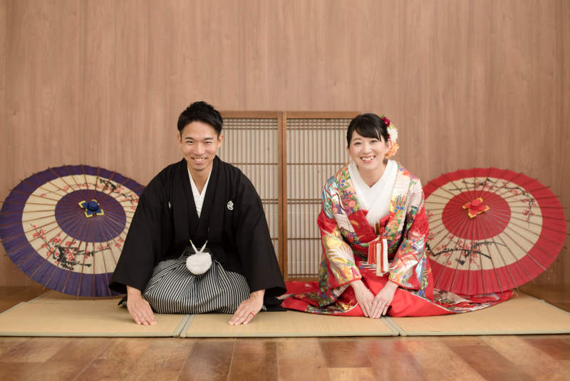 まずは和装撮影！