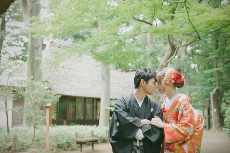 おでこをくっつけて