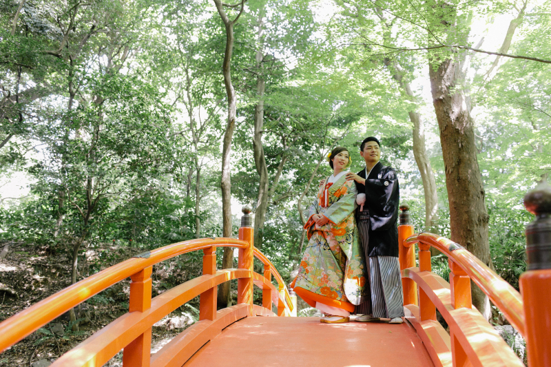 小石川の赤い橋