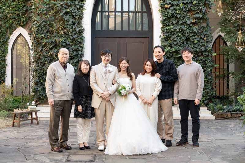 御両家の素敵なご家族の皆様との撮影もできます！