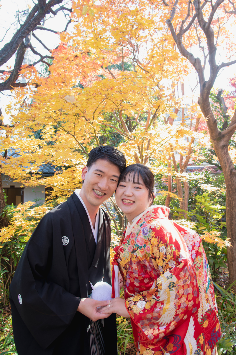 お二人の笑顔満点な素敵な表情が印象的な1枚に!