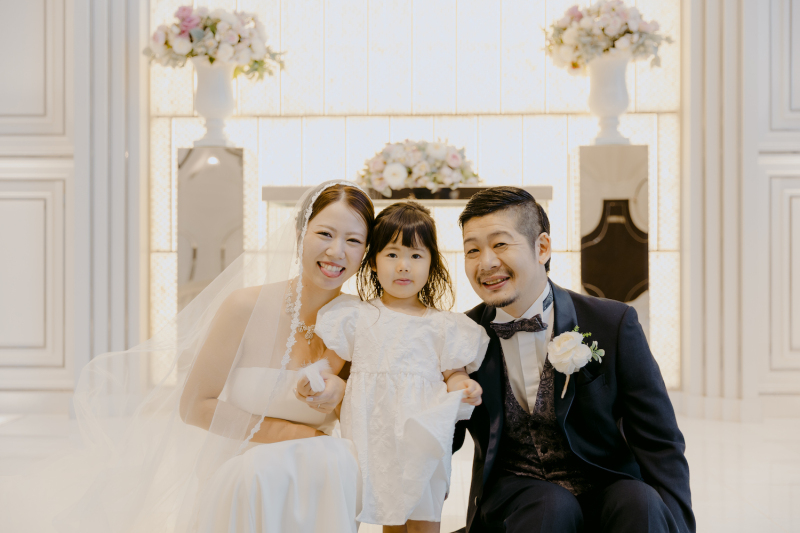 座ったショットはまた違う印象になって素敵な1枚に