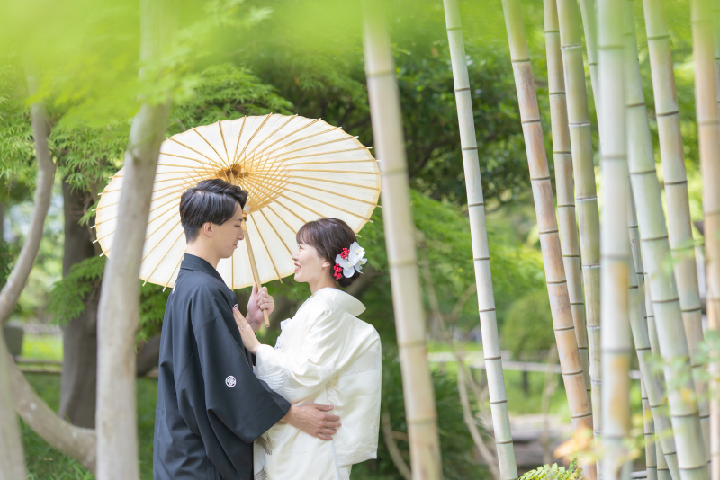 竹林の中で