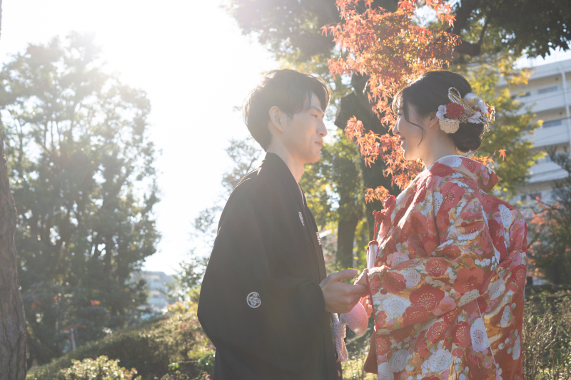 向き合って
