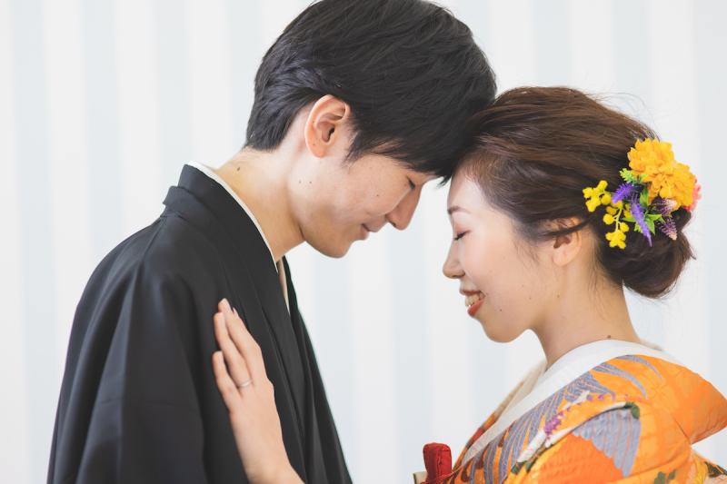 おでこをあわせて・・