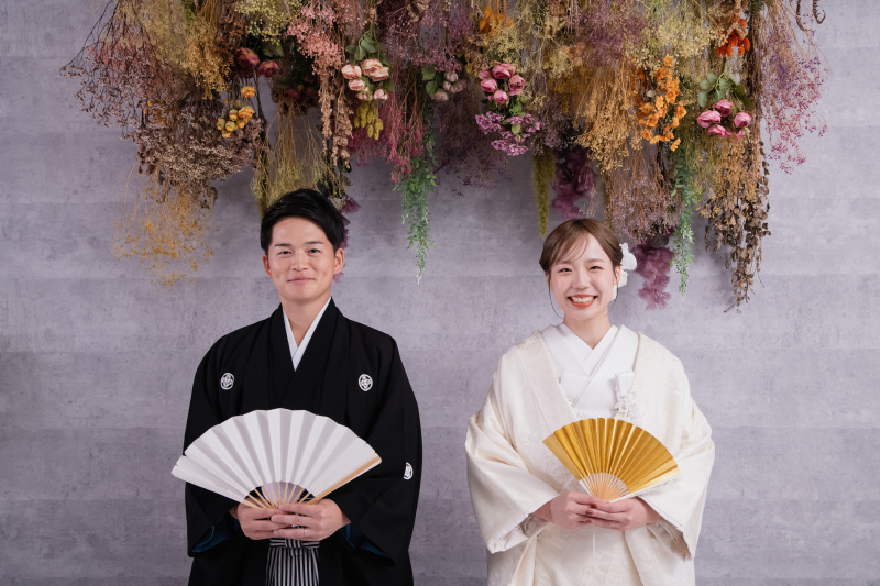 和装でスタジオ撮影