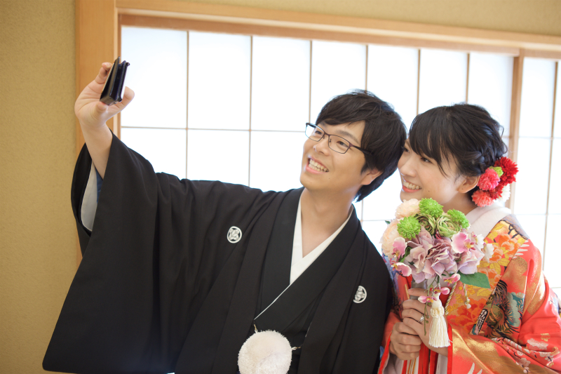 セルフ写真の瞬間を