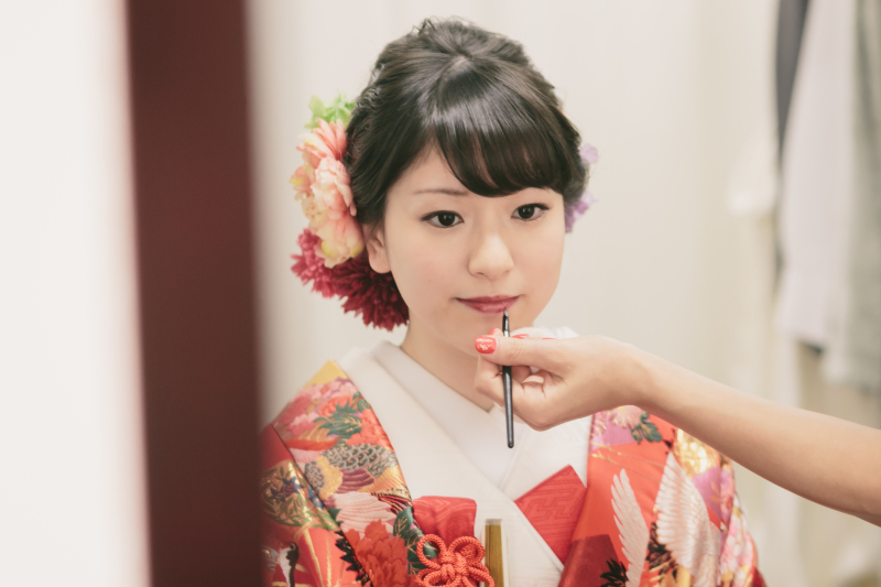 メイクを仕上げて、、、