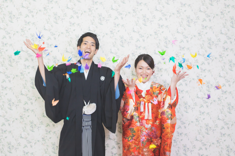 折り鶴シャワー