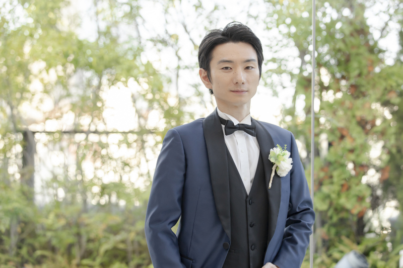 普段とは一味違う雰囲気のご新郎様ソロショット！