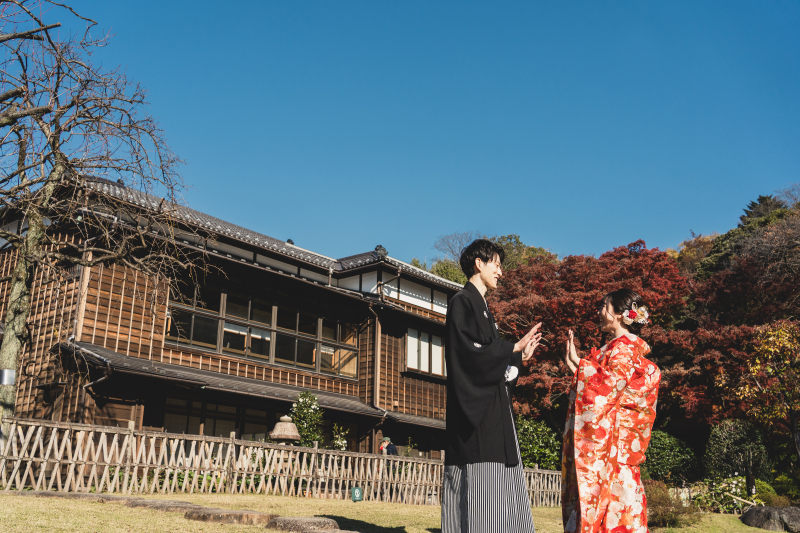 紅葉と青空