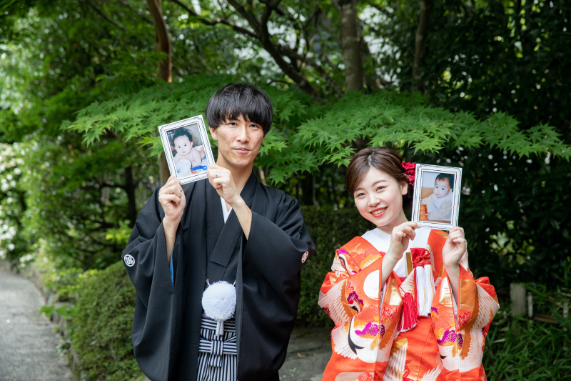 子供の頃の写真と一緒に