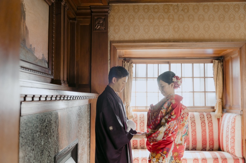 レトロな館内で＊