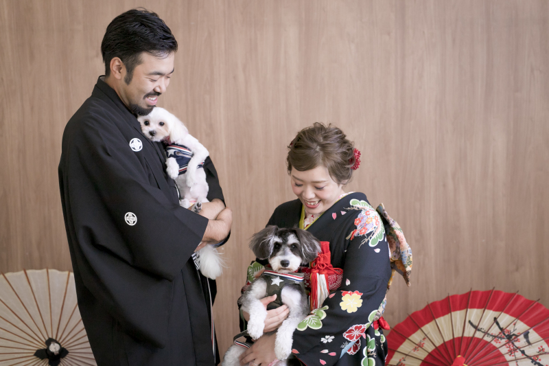 わんちゃんと記念フォト
