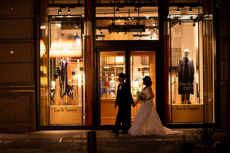 ショーケースの前で♪