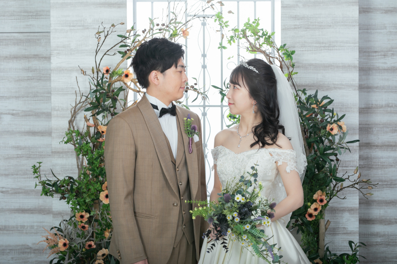 お花に囲まれて