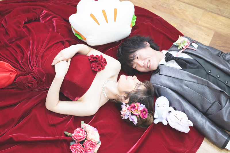 寝そべって一枚♡