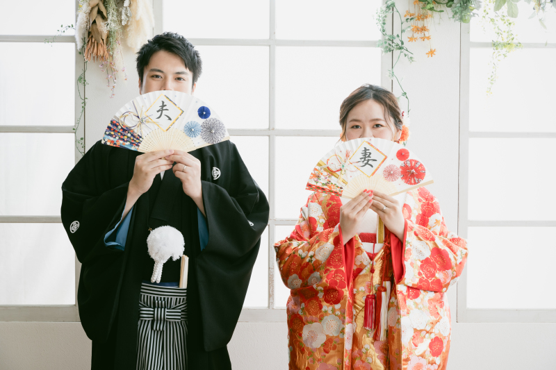 扇子を使って♪