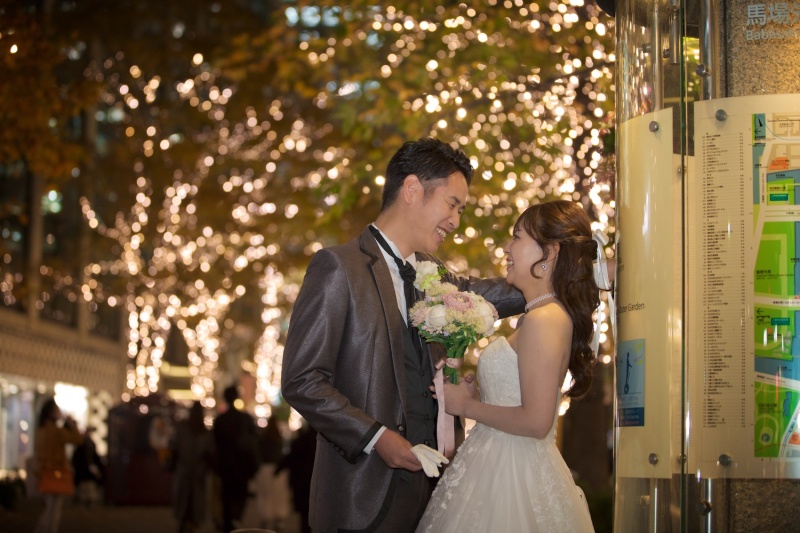 絵に描いたような素敵な１枚！夜景を楽しみながら♡