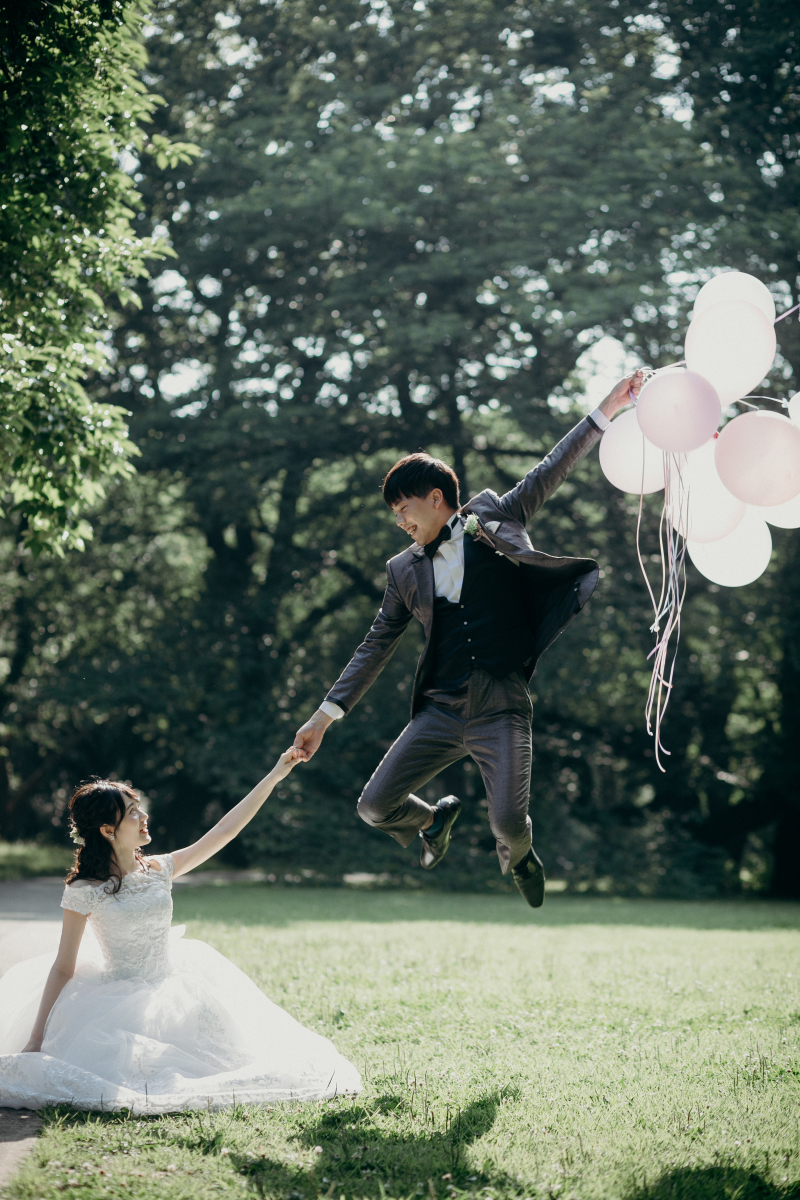 フーセンを持って