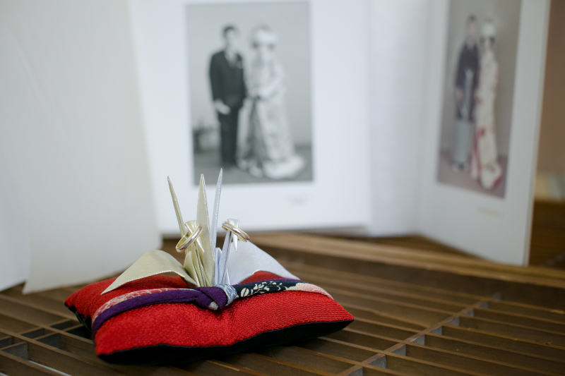 和風のリングピローと