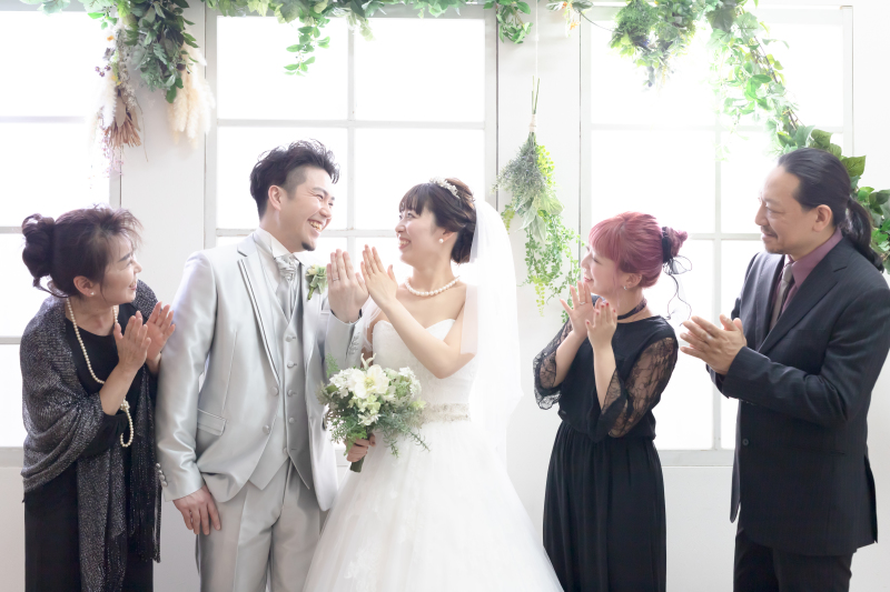 家族に囲まれて