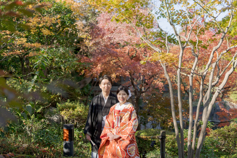 紅葉に囲まれて♡