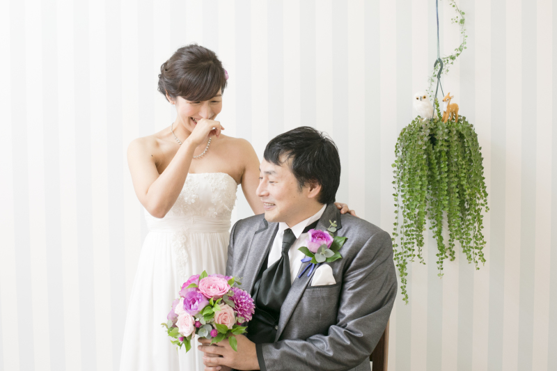 ご新郎様が座ってのスタイル