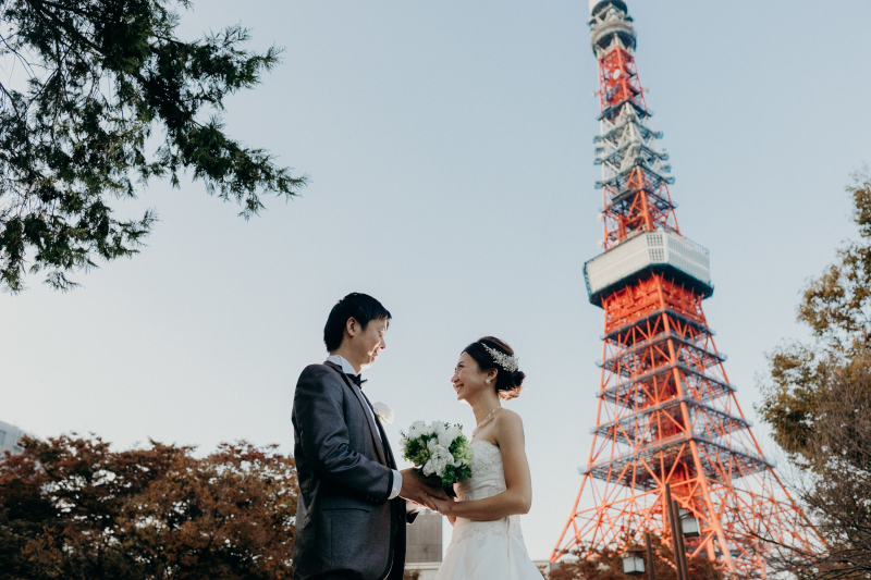 秋空と東京タワーとふたり