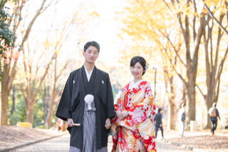 秋の代々木公園でわんちゃんと＊