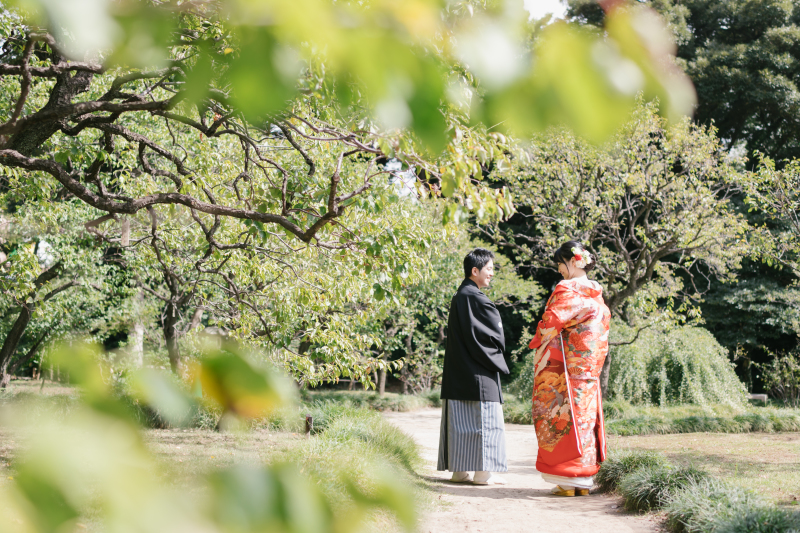お二人の和装が映える1枚