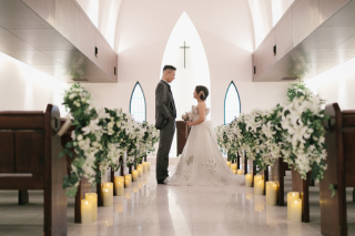 素敵な教会で洋装フォト