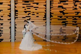 歴史的建造物でフォトウェディング