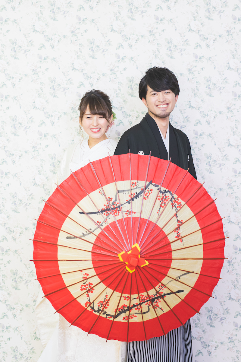 和傘で華やかに☆