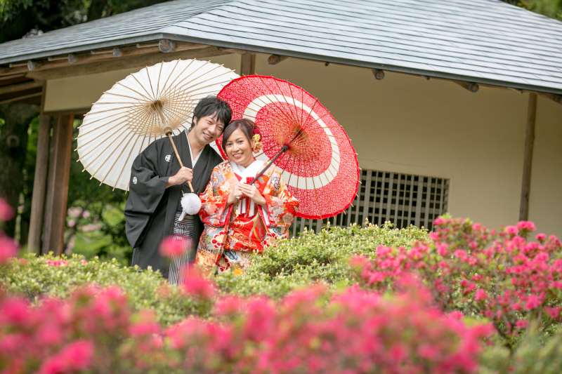 和傘をさして・・・