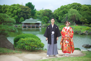 新緑の清澄庭園＊