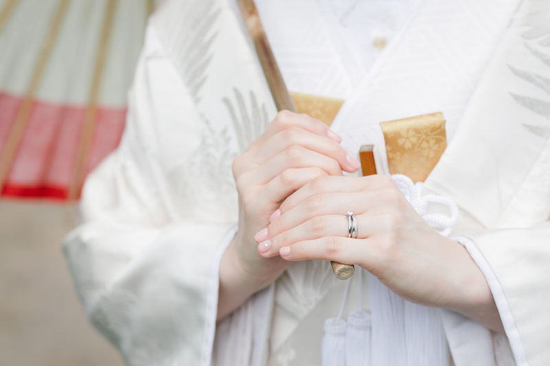 新婦の手には・・・