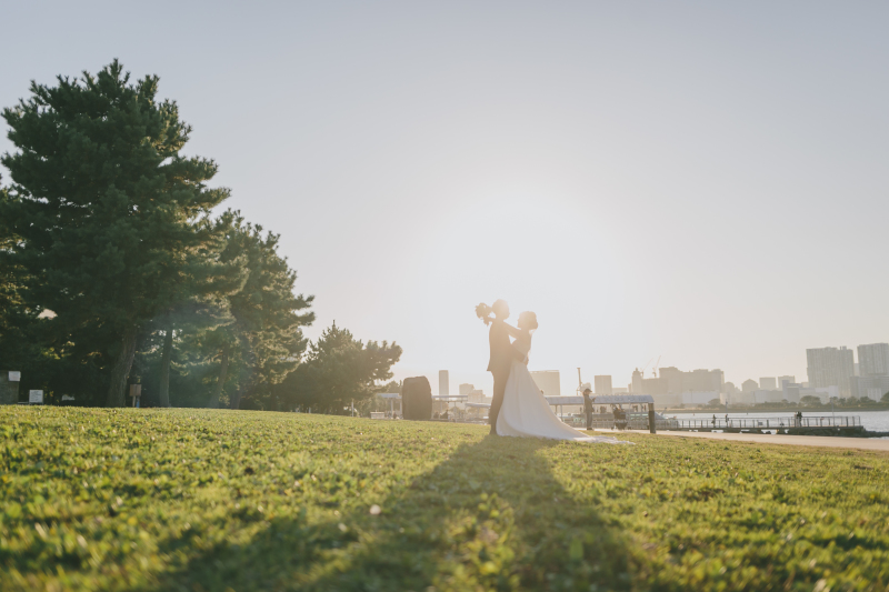 芝生でも、、、