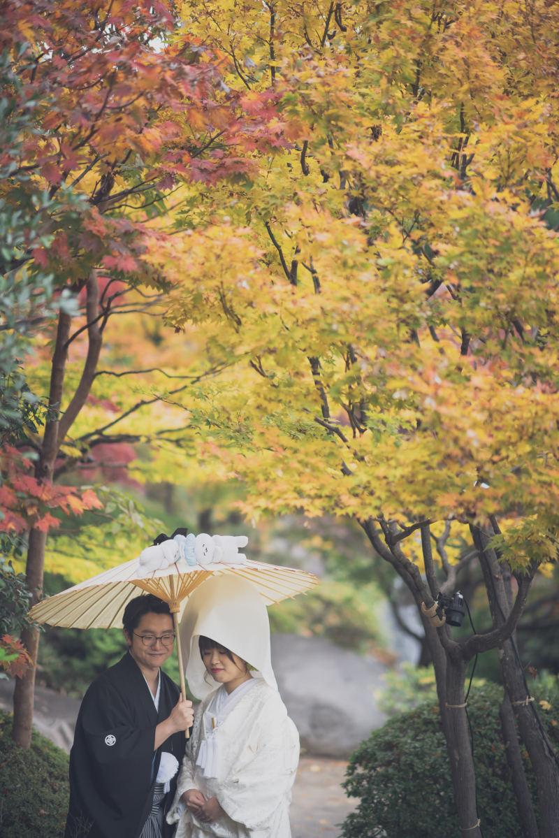 傘の上に・・・