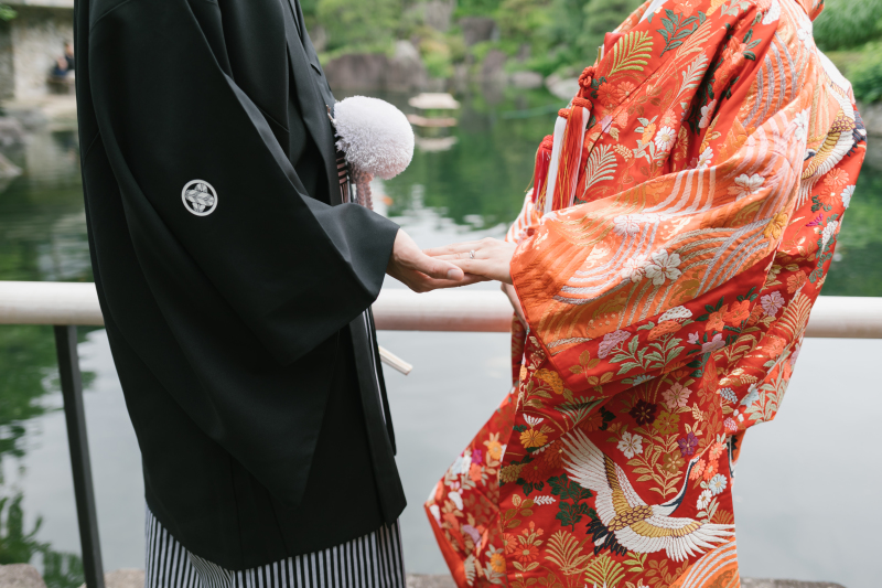 まずは日本庭園へ