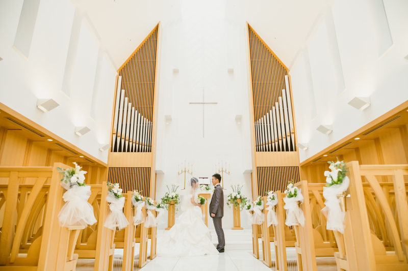洋装♪ ロケーション チャペル撮影 夕景夜景