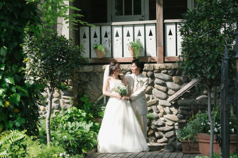 お庭に出て・・・