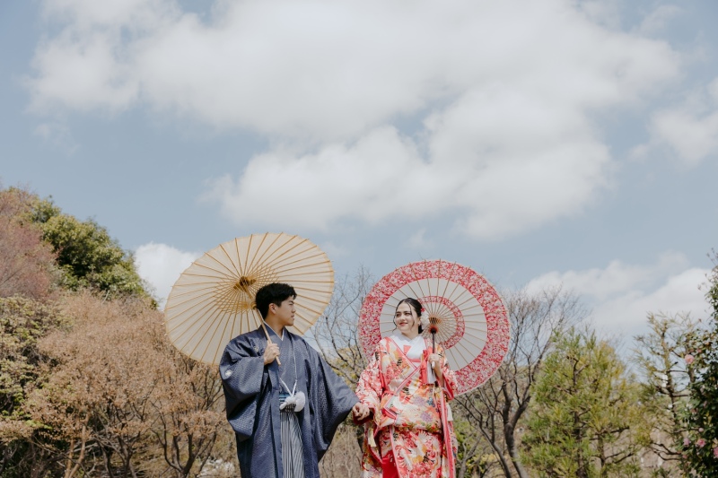 番傘を使用して＊