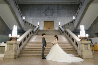 東京国立博物館で洋装撮影