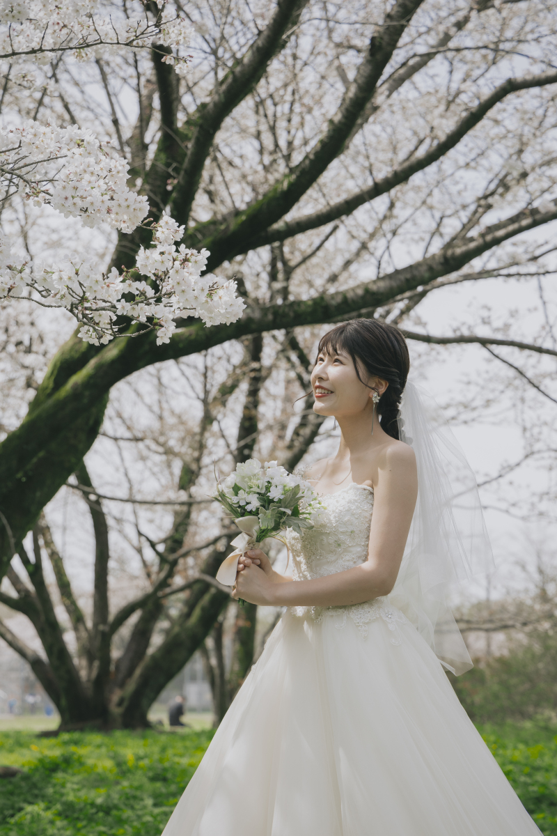 桜と一緒に