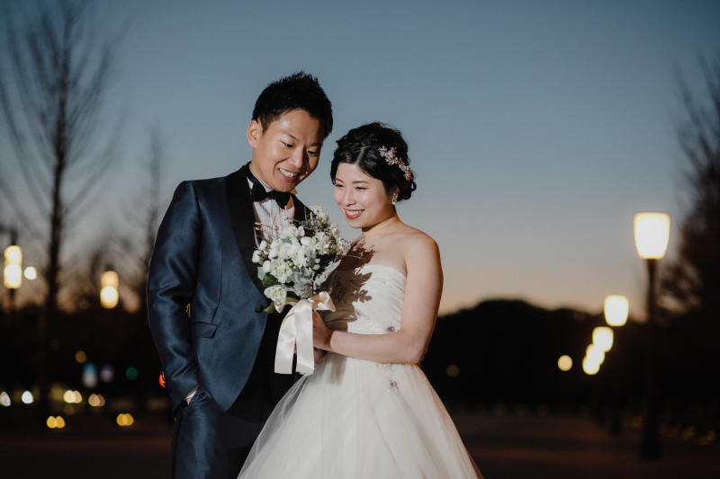 ブーケを見つめて